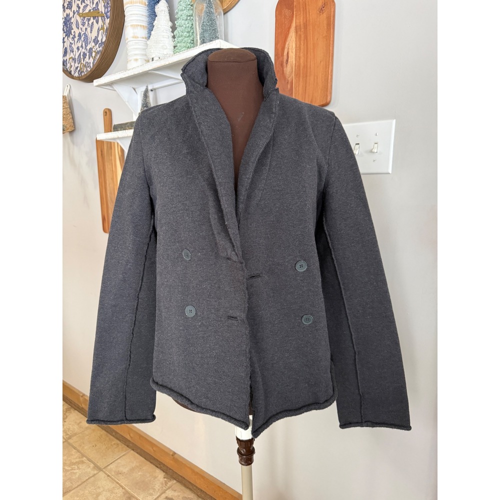 T by Alexander Wang Grey Cotton French Terry Jacket Large minimalist lagenlook